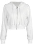 Women's Party / Work Hoodie - Solid Colored White S - menochic